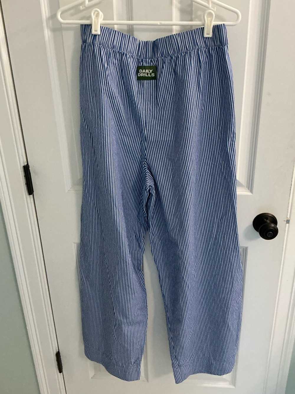Daily Drills striped poplin lounge pants sz M L